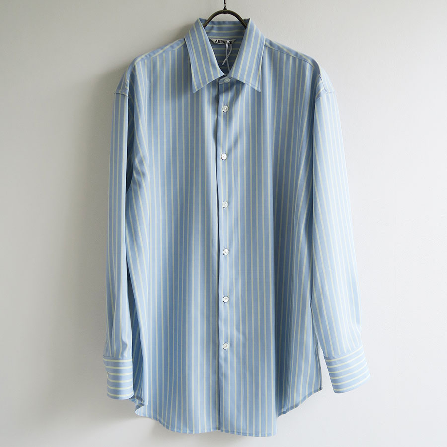 AURALEE/オーラリー】SUPER FINE WOOL STRIPE SHIRT A26SS02WWの通販
