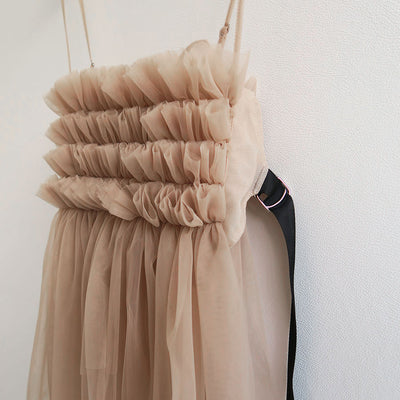 【RYU KAGA/リュウ カガ】<br>Floating tulle vest <br>83RL01F