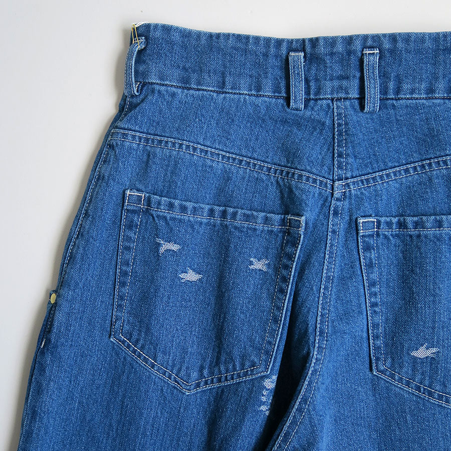 Mame Kurogouchi/マメ】Nature Pattern Jacquard Wide Leg Jeans
