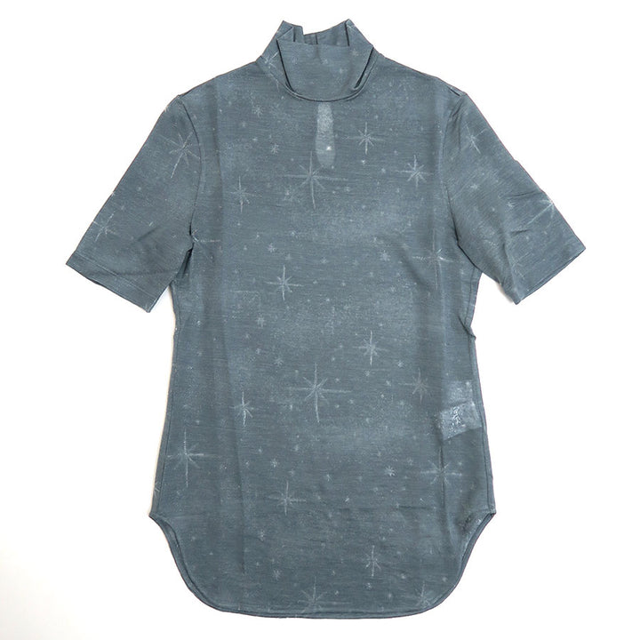 Mame Kurogouchi/マメ】Starry Jersey Short Sleeve Sheer Top MM26SS