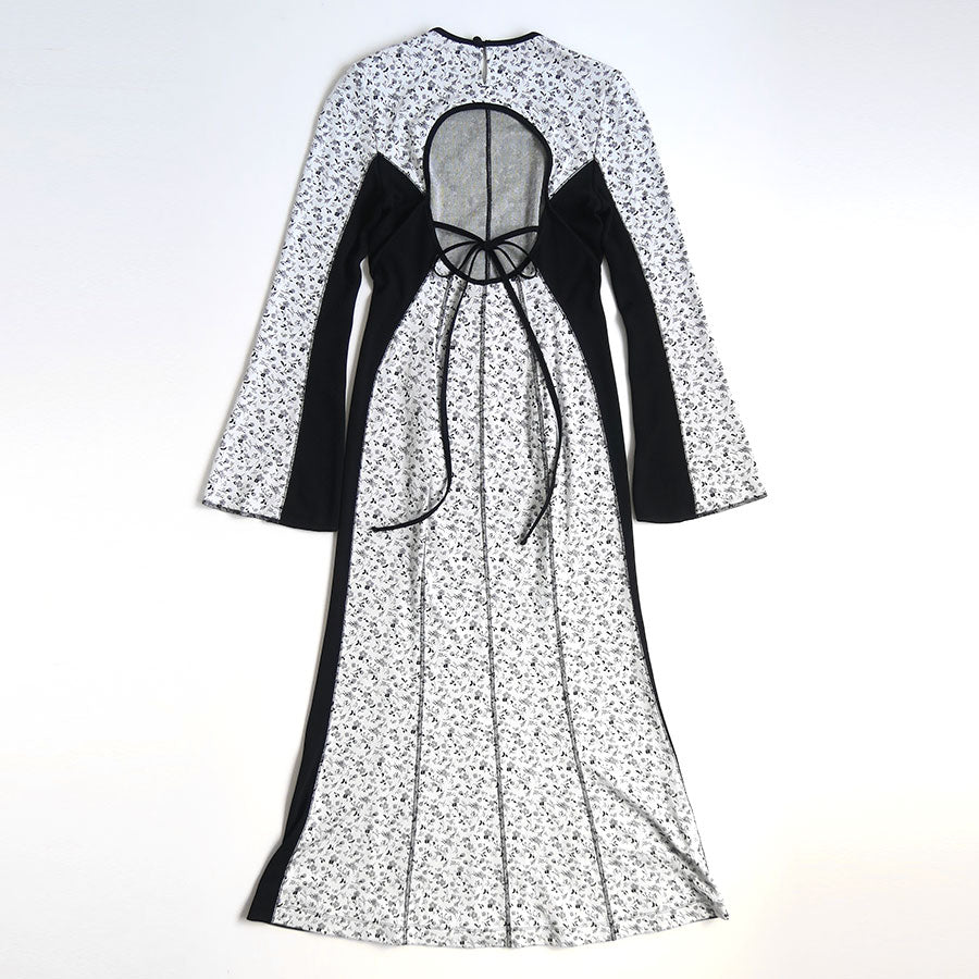 【Mame Kurogouchi/マメ】<br>Floral Jacquard Fraise Stitch Dress <br>MM25FW-JS027