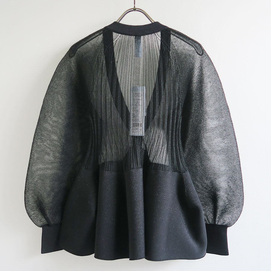 CFCL/シーエフシーエル】POTTERY LUCENT GLITTER PUFF SLEEVE CARDIGAN
