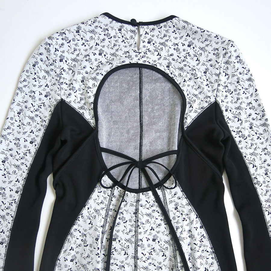 【Mame Kurogouchi/マメ】<br>Floral Jacquard Fraise Stitch Dress <br>MM25FW-JS027