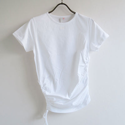 【Kijun/キジュン】<br>Cut-Out Shirring T-Shirt <br>24SSW206