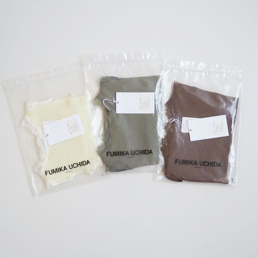 【FUMIKA UCHIDA/フミカウチダ】 <br>RIB CAMISOLE UNDERWEAR <br>W-UW006
