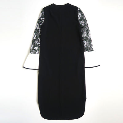 【Mame Kurogouchi/マメ】<br>Floral Lace-Sleeve Classic Dress <br>MM25SS-DR102