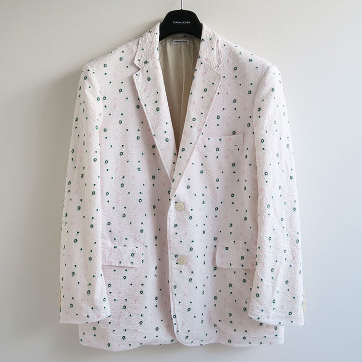 FUMIKA UCHIDA/フミカウチダ】Seersucker Notched Lapel Single Jacket