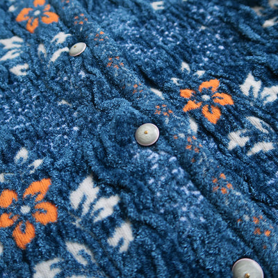 【Mame Kurogouchi/マメ】<br>Floral Motif Chenille Knited Cardigan <br>MM25FW-KN062