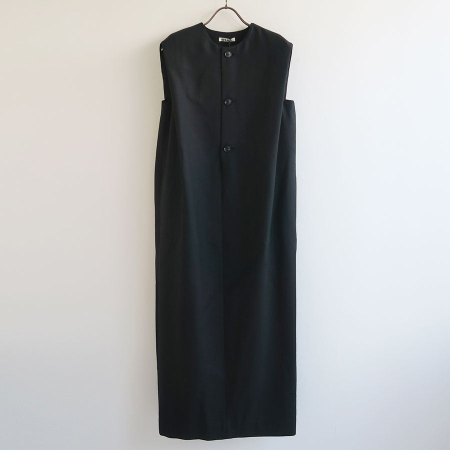 【AURALEE/オーラリー】<br>STRUCTURED WOOL DOUBLE CLOTH SLEEVELESS DRESS <br>A25AD01HP