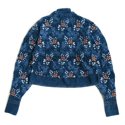 【Mame Kurogouchi/マメ】<br>Floral Motif Chenille Knited Cardigan <br>MM25FW-KN062