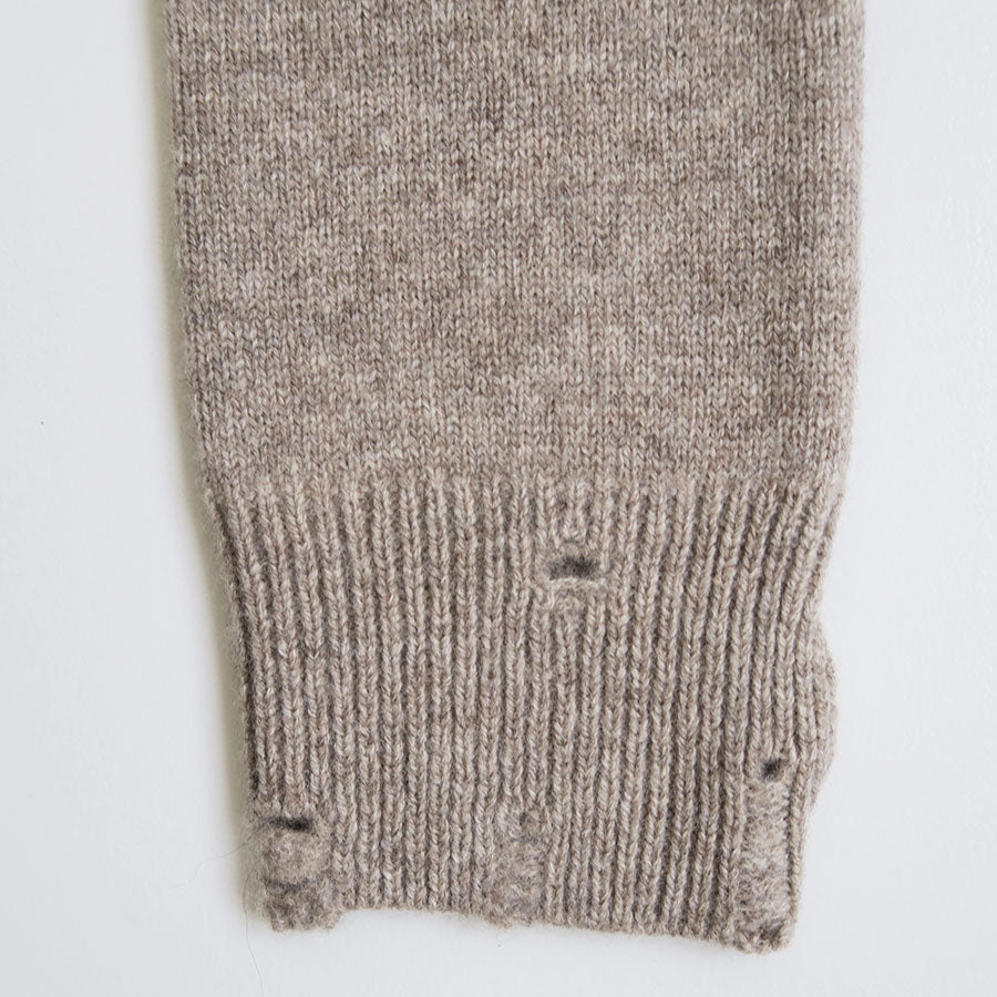 【RYU KAGA/リュウ カガ】<br>Damaged knit arm warmers <br>84RN03D