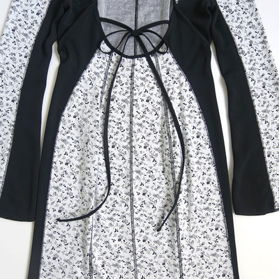 【Mame Kurogouchi/マメ】<br>Floral Jacquard Fraise Stitch Dress <br>MM25FW-JS027