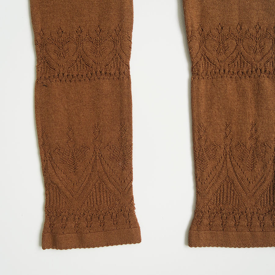 【FUMIKA UCHIDA/フミカウチダ】<br>SILK LACE KNITTING TIGHTS TOP <br>W-KT001