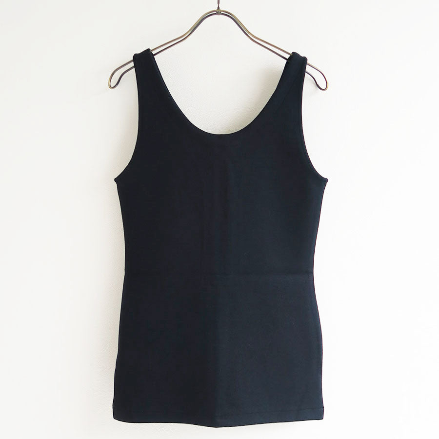AURALEE オーラリー Sheer タンクトップ ブラック AURALEE/オーラリー】WOOL STRETCH DOUBLE JERSEY TANK A26ST04VDの