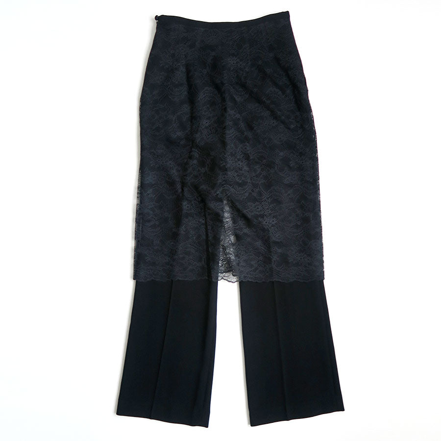 Mame Kurogouchi/マメ】Raschel Lace Layered Trousers MM26SS-PT100の