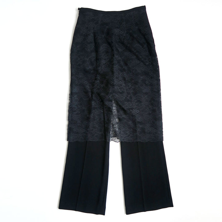 Mame Kurogouchi/マメ】Raschel Lace Layered Trousers MM26SS-PT100の