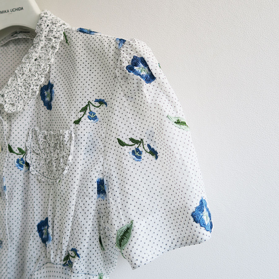 FUMIKA UCHIDA/フミカウチダ】Allover Emb. Short Sleeve Shirt X