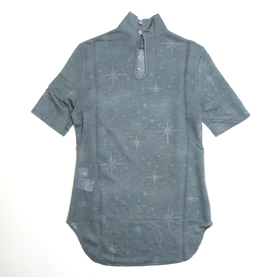 Mame Kurogouchi/マメ】Starry Jersey Short Sleeve Sheer Top MM26SS