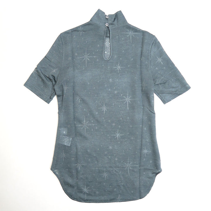 mame☆StarryJerseyShort SleeveSheer Top Mame Kurogouchi/マメ】Starry Jersey Short Sleeve Sheer Top MM26SS