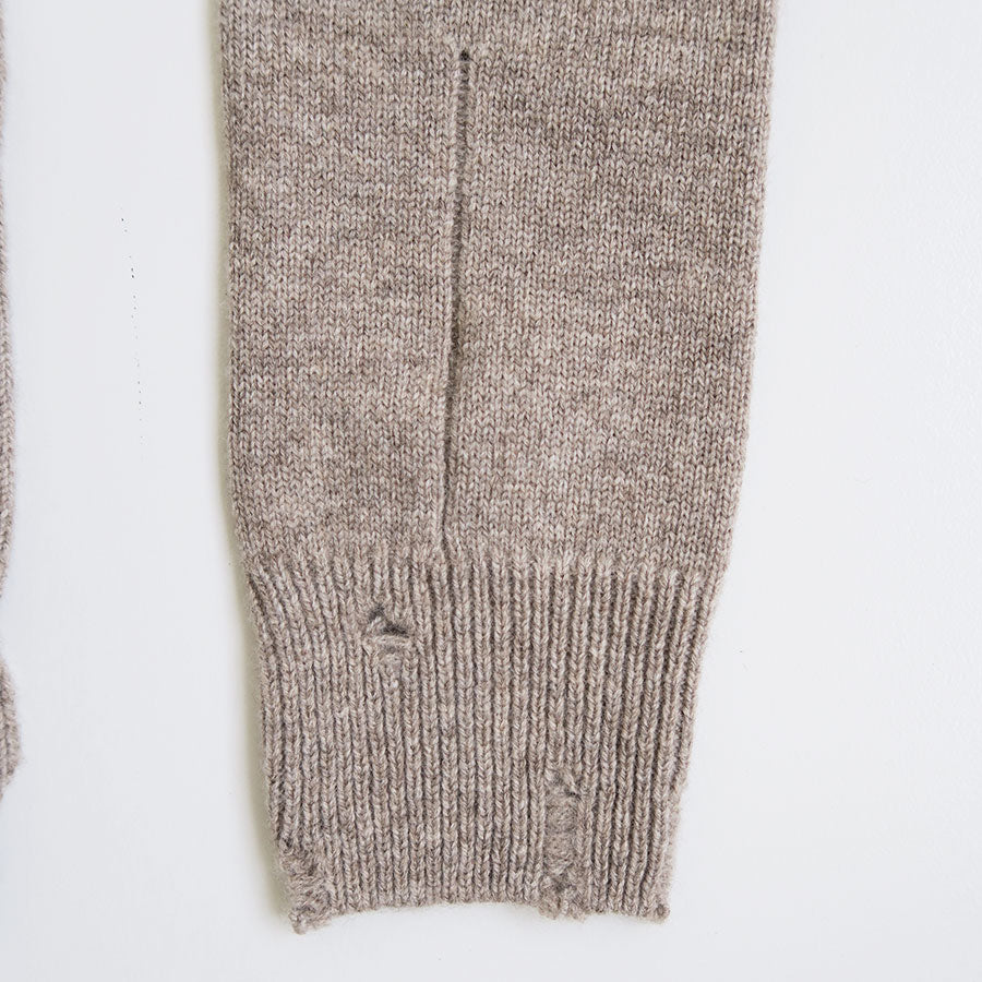 【RYU KAGA/リュウ カガ】<br>Damaged knit arm warmers <br>84RN03D