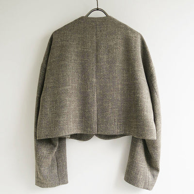 【SINME/シンメ】<br>ツィードノーカラージャケット <br>S23AW-16