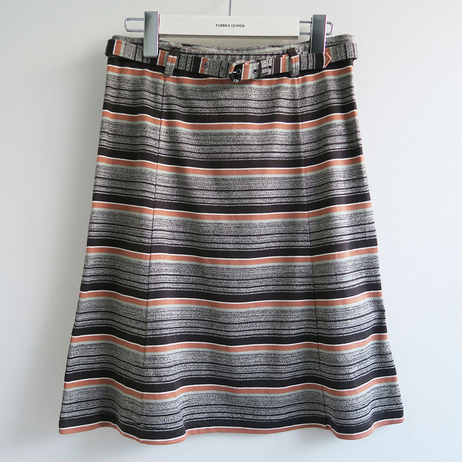 FUMIKA UCHIDA/フミカウチダ】Grandrelle multi stripes belted skirt