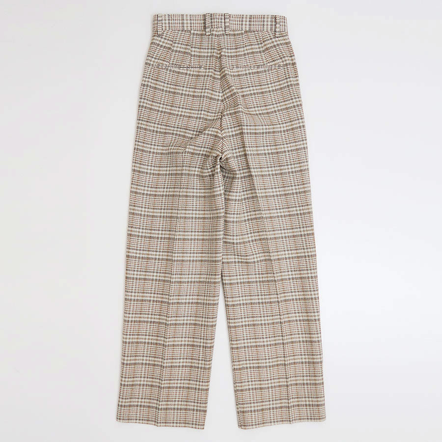 AURALEE/オーラリー】SILK LINEN NEP CHECK ONE-TUCK SLACKS A26SP04SN