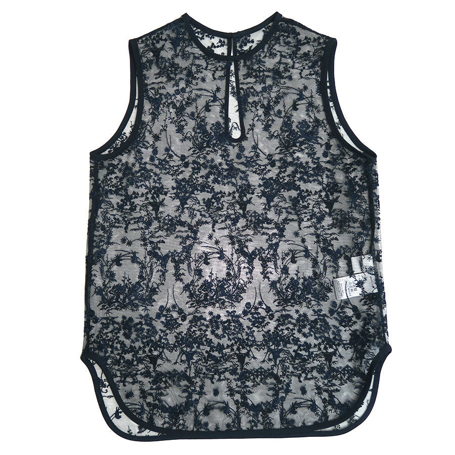 【Mame Kurogouchi/マメ】<br>Floral Lace Sleeveless Top <br>MM24FW-SH006