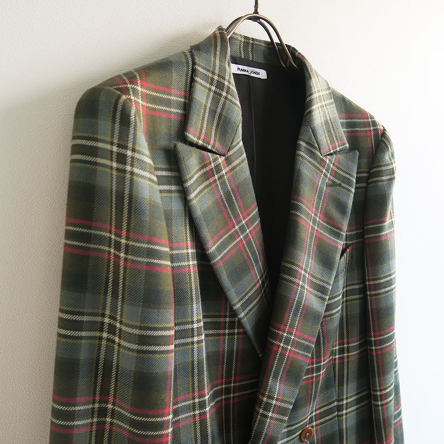 【FUMIKA UCHIDA/フミカウチダ】 <br>TARTAN PLAID DOUBLE BREASTED JACKET <br>U-JK002