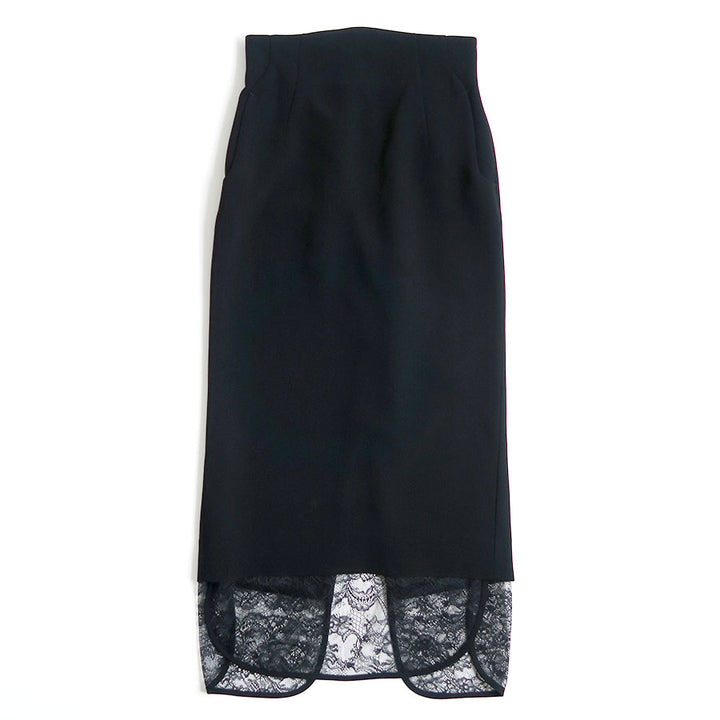 Mame Kurogouchi/マメ】Raschel Lace Layered Skirt MM26SS-SK101の