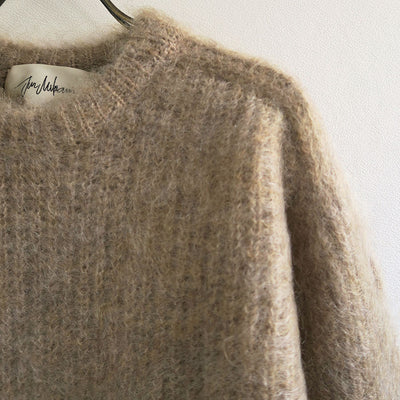 【JUN MIKAMI/ジュンミカミ】<br>モヘアクルーネックPO <br>23AW-12-N