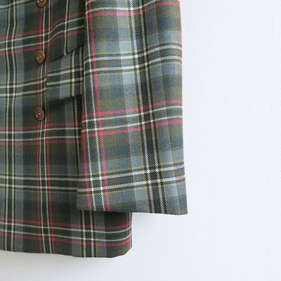 【FUMIKA UCHIDA/フミカウチダ】 <br>TARTAN PLAID DOUBLE BREASTED JACKET <br>U-JK002