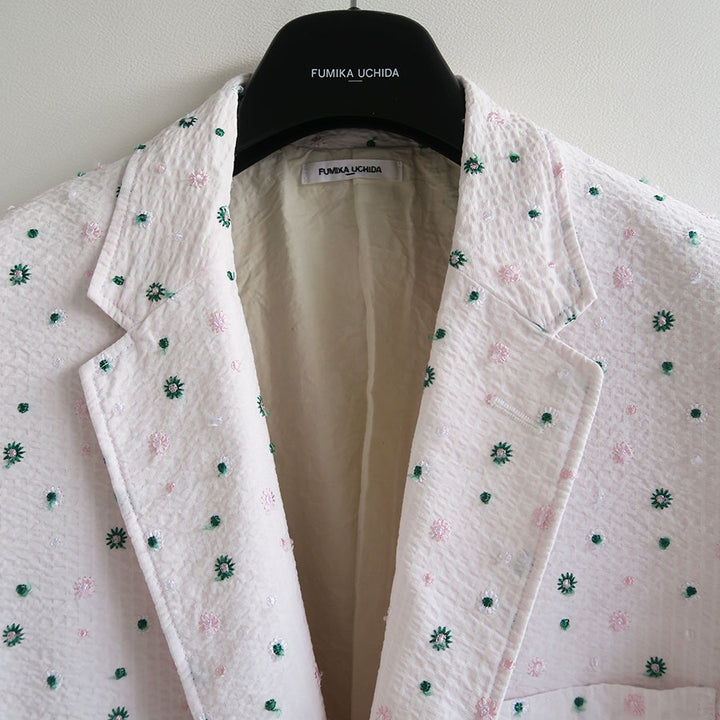 FUMIKA UCHIDA/フミカウチダ】Seersucker Notched Lapel Single Jacket