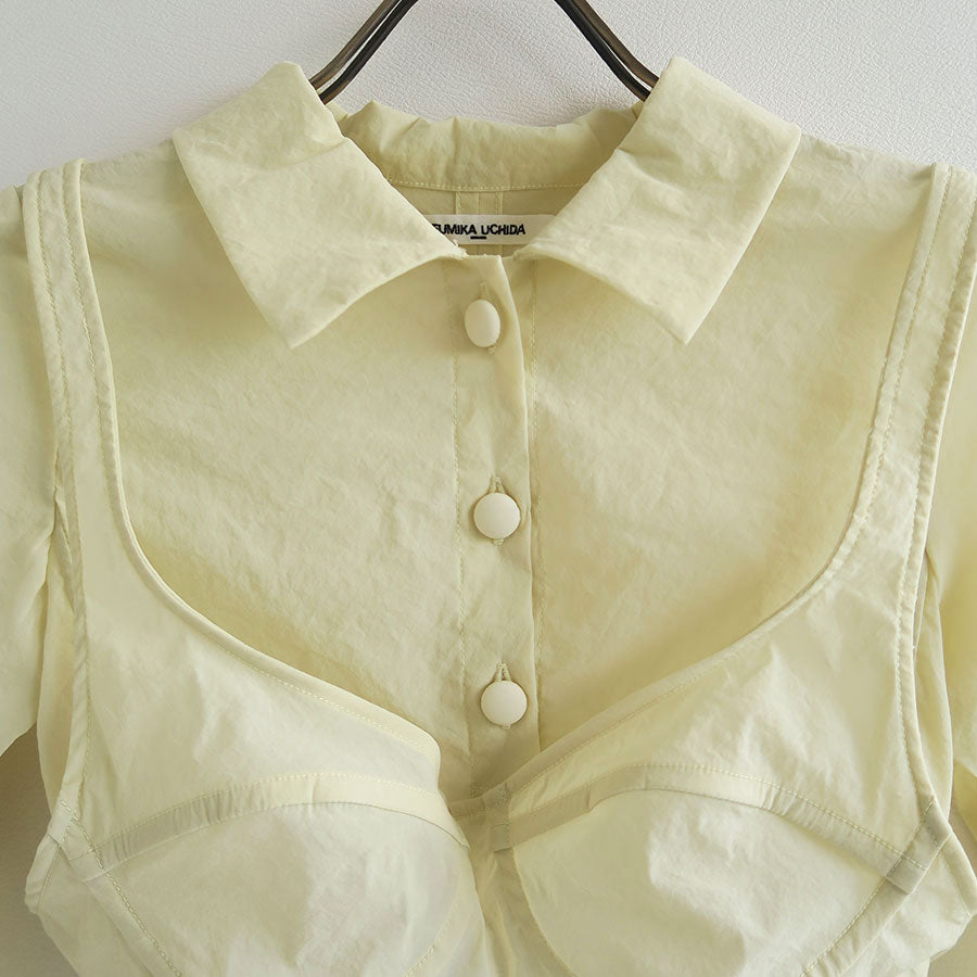 FUMIKA UCHIDA/フミカウチダ】STRETCH TAFFETA LAYERED BRA TOP