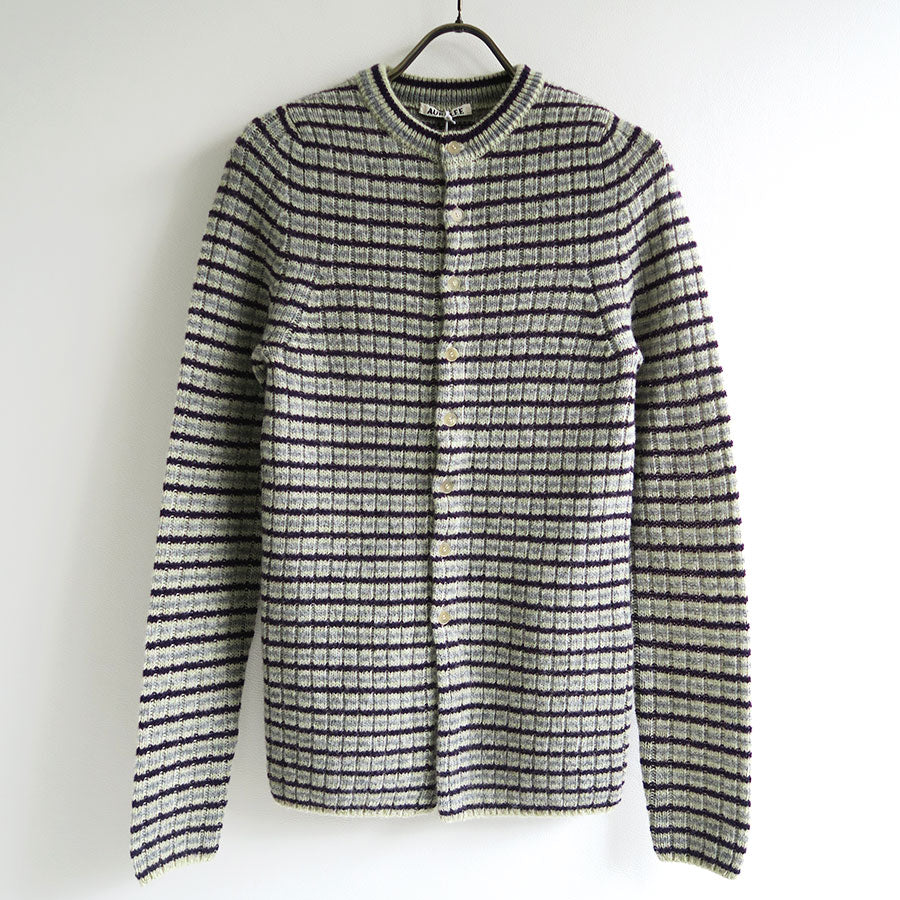 AURALEE/オーラリー】SHETLAND WOOL CASHMERE RIB KNIT CREW-NECK