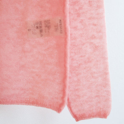 【AURALEE/オーラリー】<br>KID MOHAIR SHEER KNIT BOAT-NECK P/O <br>A25AP02FG