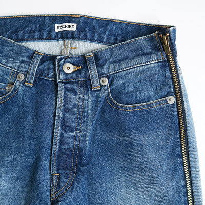 【INSCRIRE/アンスクリア】<br>Side Zip Denim <br>ID-PT34