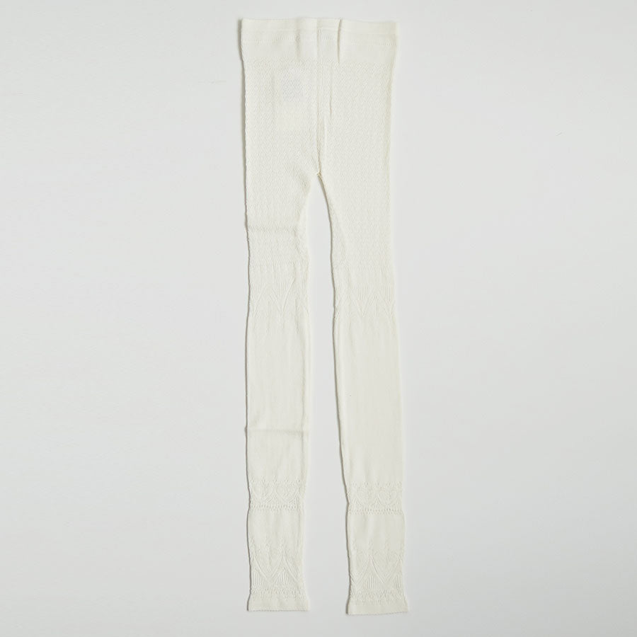 【FUMIKA UCHIDA/フミカウチダ】<br>SILK LACE KNITTING TIGHTS TOP <br>W-KT001