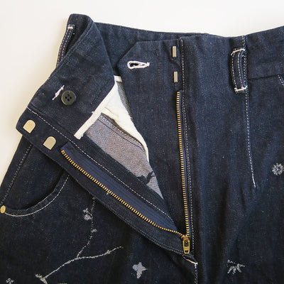 【Mame Kurogouchi/マメ】<br>Nature Pattern Jacquard Wide Leg Jeans <br>MM25FW-PT089