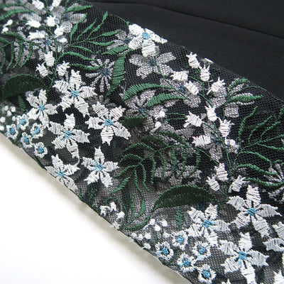 【Mame Kurogouchi/マメ】<br>Floral Lace-Sleeve Classic Top <br>MM25SS-SH103