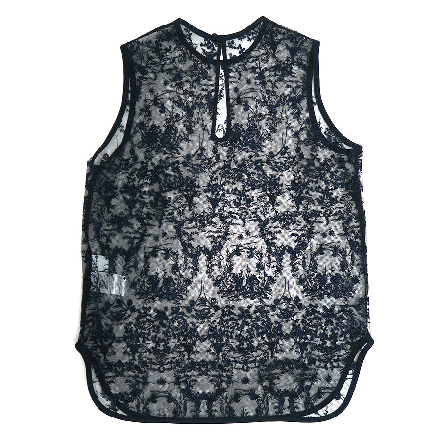 【Mame Kurogouchi/マメ】<br>Floral Lace Sleeveless Top <br>MM24FW-SH006