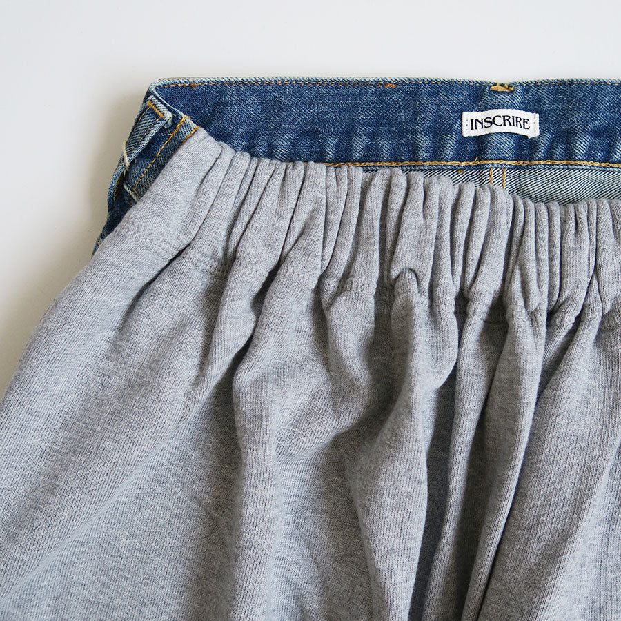 【INSCRIRE/アンスクリア】<br>Hybride Sweat Denim Pants <br>ID-PT50