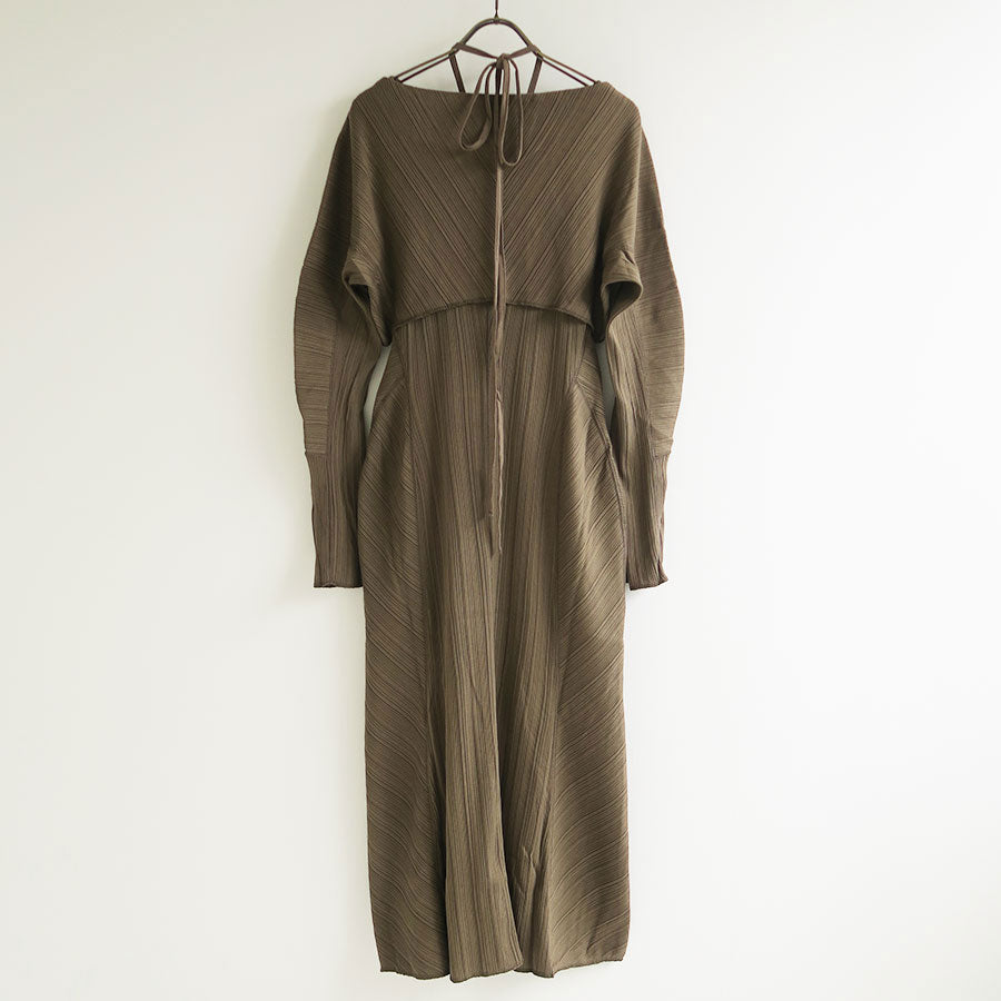 【Mame Kurogouchi/マメ】<br>Random Ribbed Organic Cotton 2way Dress <br>MM24FW-JS044