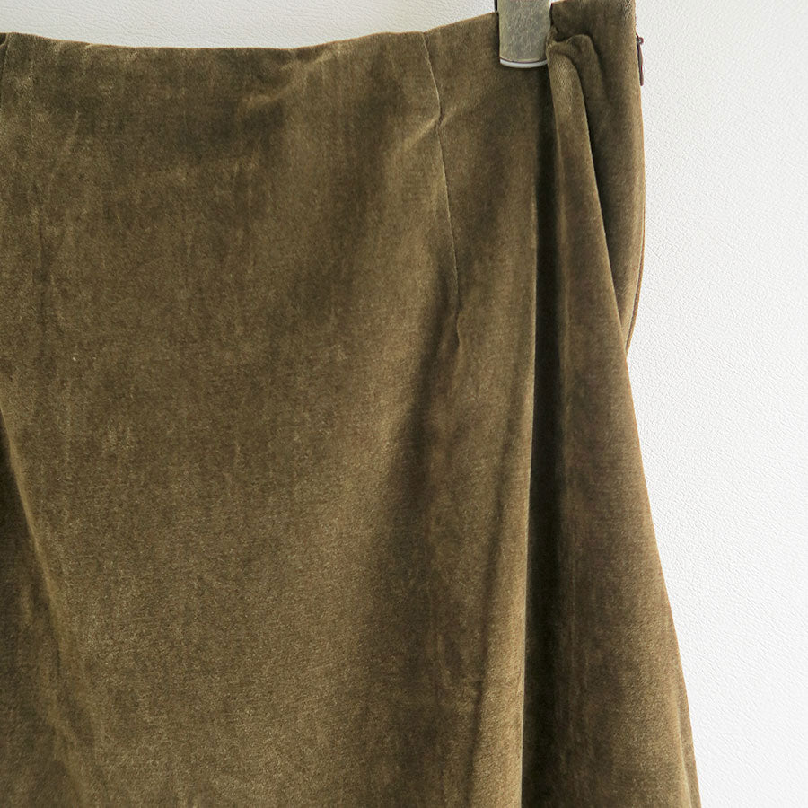 【MARGE/マージ】<br>Velours & lace midi skirt <br>1006-0105-255