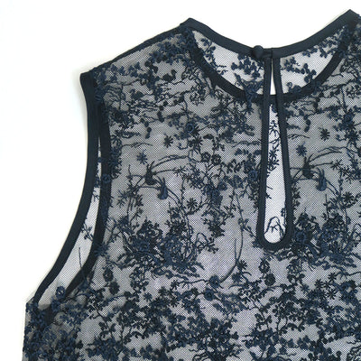 【Mame Kurogouchi/マメ】<br>Floral Lace Sleeveless Top <br>MM24FW-SH006