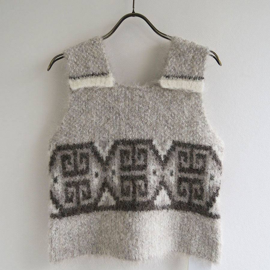 【INSCRIRE/アンスクリア】<br>Cowichan No Sleeve Sweater <br>I23AW-K12
