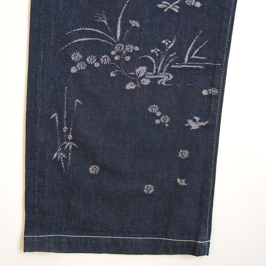 【Mame Kurogouchi/マメ】<br>Nature Pattern Jacquard Wide Leg Jeans <br>MM25FW-PT089
