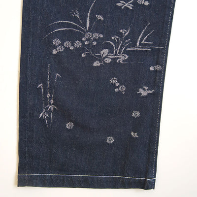 【Mame Kurogouchi/マメ】<br>Nature Pattern Jacquard Wide Leg Jeans <br>MM25FW-PT089