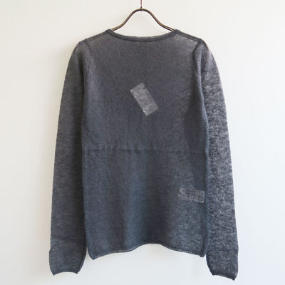【AURALEE/オーラリー】<br>KID MOHAIR SHEER KNIT BOAT-NECK P/O <br>A25AP02FG