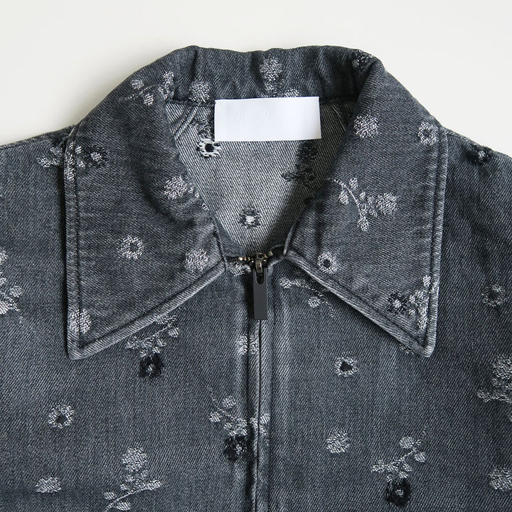Mame Kurogouchi/マメ】Floral Jacquard Denim Jacket MM26SS-JK079の